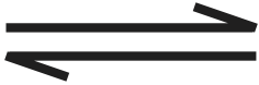 Two-way arrows for chemical reaction